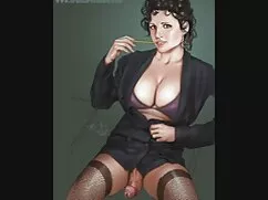 主婦の黒檀で彼女の家。 アナウンサー ア ...